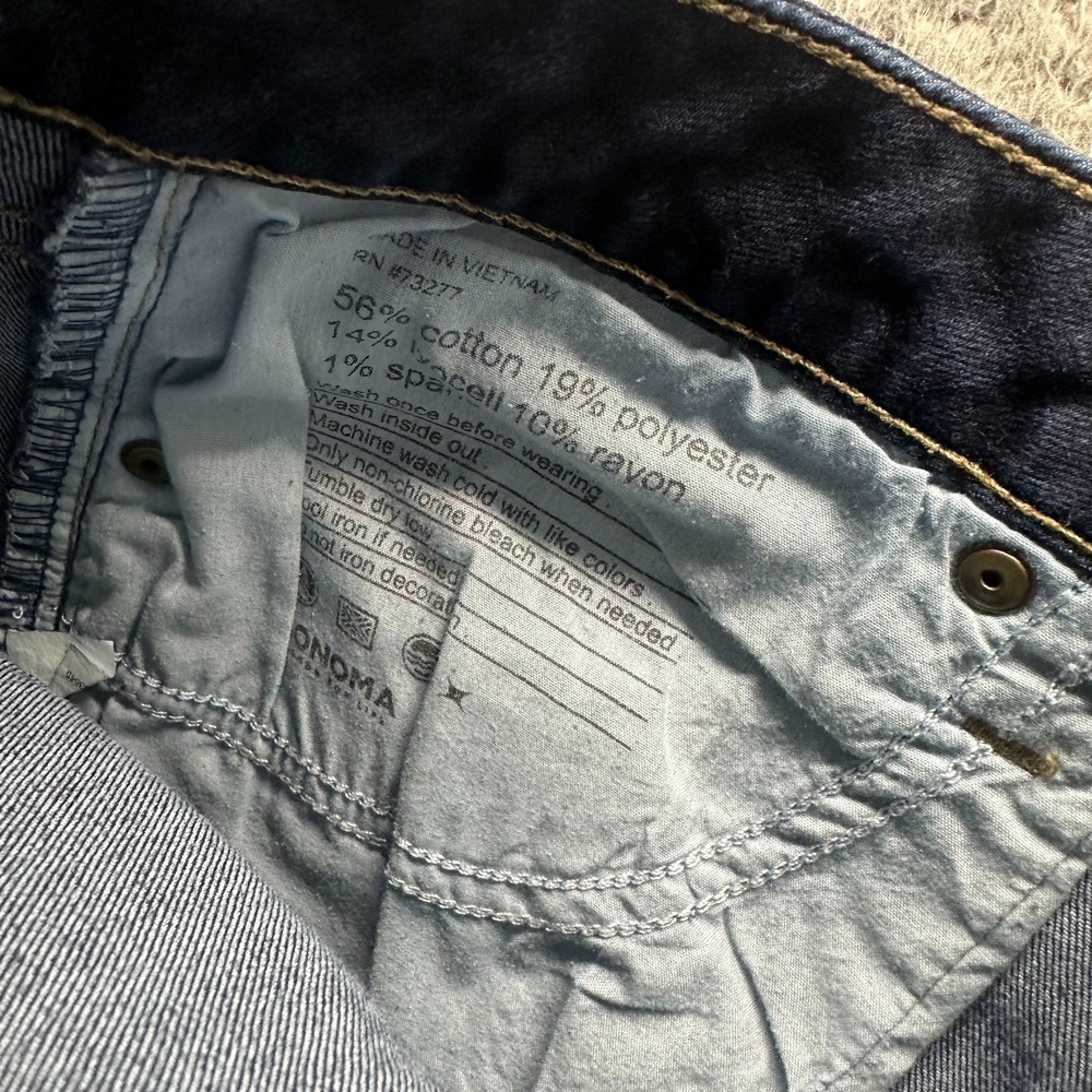Sonoma Jeans Women's 12 Blue Cotton Denim Skinny Workwear Faded Travel Stretch - Picture 7 of 11